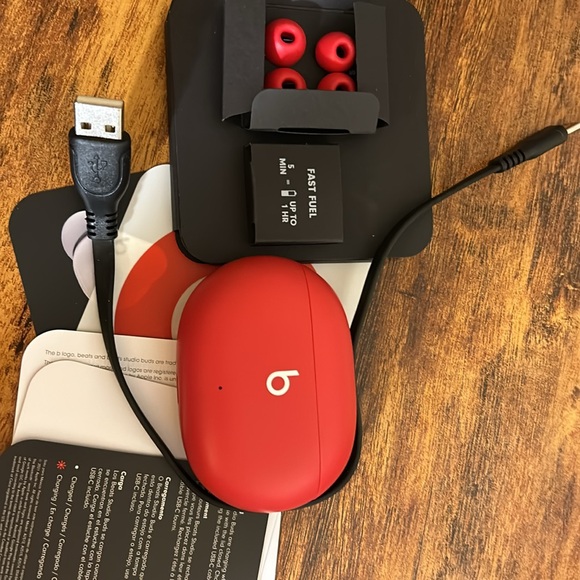 Beats Studio Buds, Active Noise Cancelling, Color = RED - Picture 7 of 8